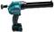 High-performance battery-powered caulking gun in blue and black, suitable for precise dispensing of sealants and adhesives.