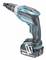 A cordless, turquoise-coloured drill driver with a black handle and 'Makita' logo, suitable for DIY and craftwork.