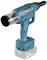 Battery-powered blue rivet gun with transparent magazine and Makita logo, suitable for construction and assembly work.