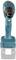 A cordless, blue electric screwdriver, viewed from the front.