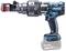 A navy blue and black electric wrench by Makita with an 18V battery, suitable for heavy-duty screw work.