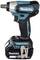 Makita cordless impact driver in black and blue, with an ergonomic grip and 18V lithium-ion battery.