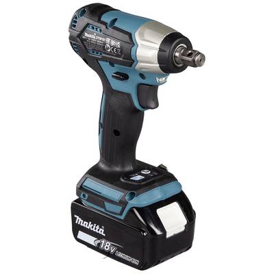 Cordless drill in turquoise and black design, 18V lithium-ion battery, robust housing, suitable for construction and DIY work.