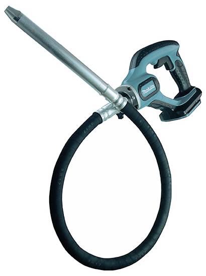 A portable, battery-powered water pump with a long hose and ergonomic handle.