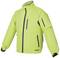 Bright yellow outdoor jacket with multiple zip pockets and black accent. Suitable for cooler weather.