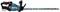 Battery-powered hedge trimmer with long cutting blade, ergonomic handle and safety switch, suitable for efficient hedge trimming.