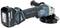 A cordless angle grinder with a Makita logo, 18V battery and blue-black housing. Suitable for cutting and grinding metal.
