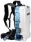 Backpack vacuum cleaner with control panel and strap, suitable for mobile cleaning.