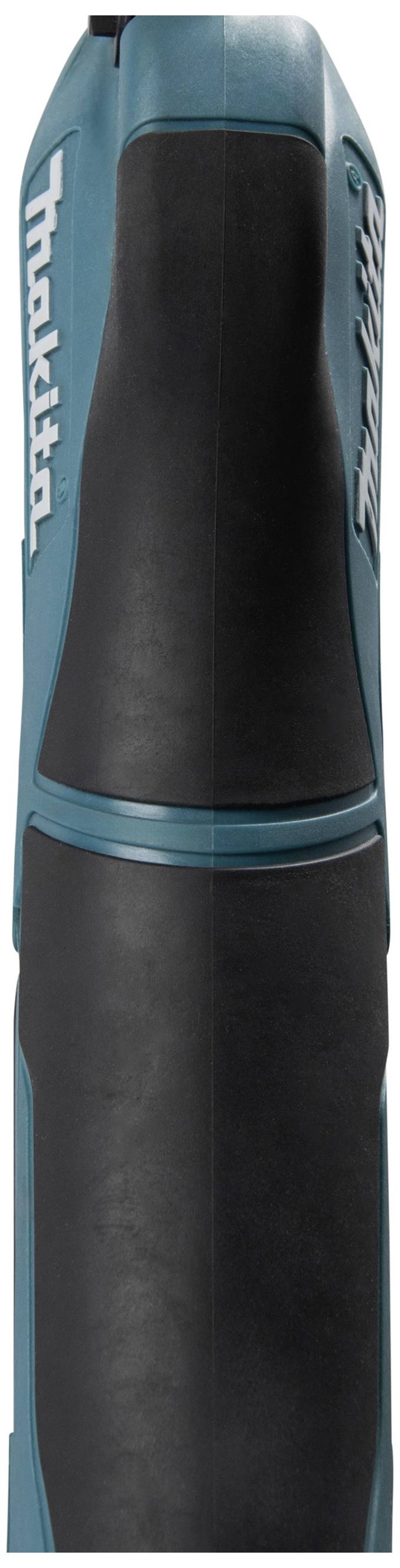 Cordless drill shown from the side, with a blue-black casing and 'makita' logo printed on it.