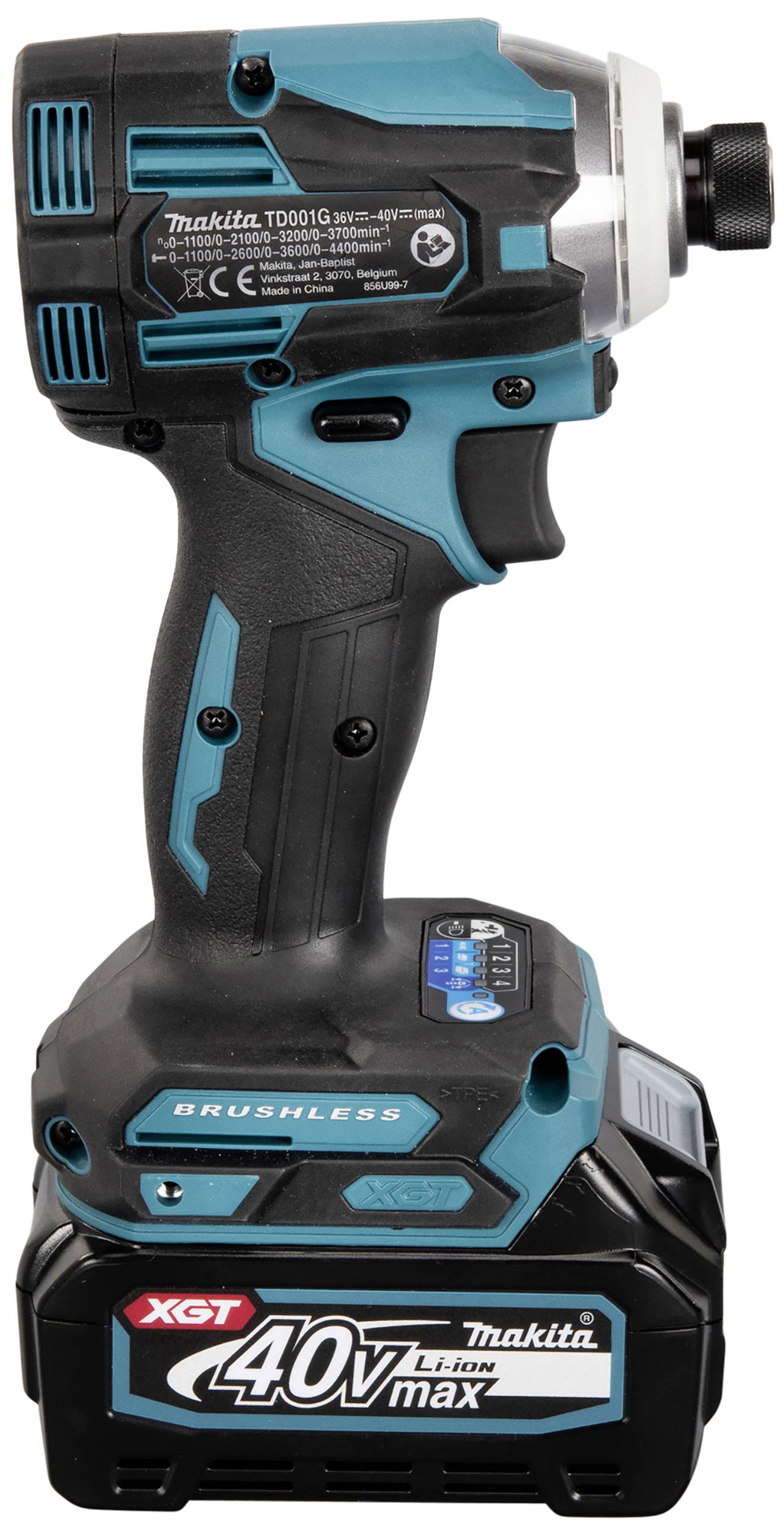 Makita TD001GD201 TD001GD201 Cordless impact driver 220 Nm 40 V No. of power packs included 2 2.5 Ah incl. charger-5