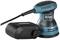 Electric orbital sander in blue with a black handle; compact and optimised for craft work.