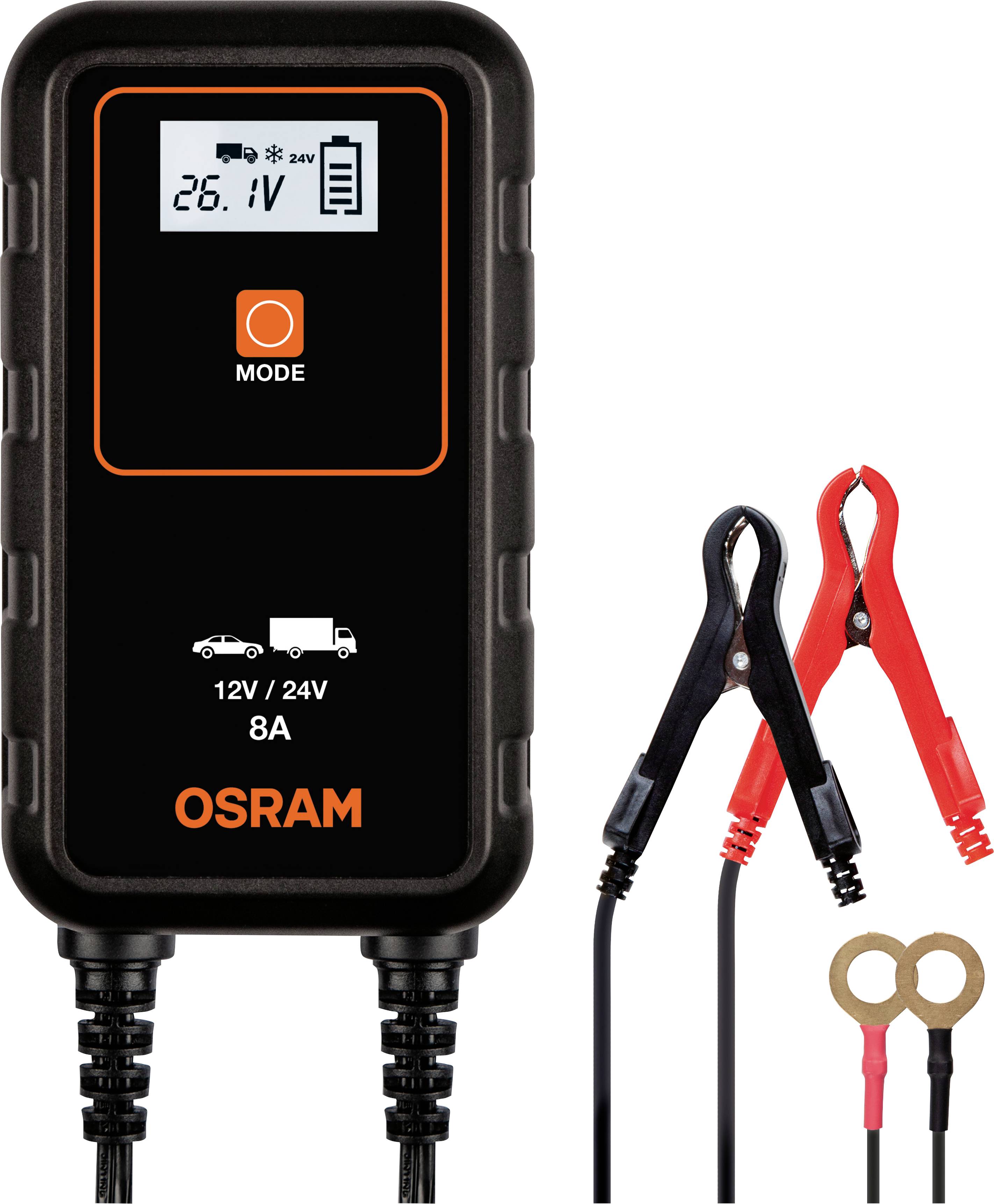 OSRAM OEBCS908 4052899620544 Automatic charger 12 V, 24 V 4 A, 8 A 4 A, 8 A