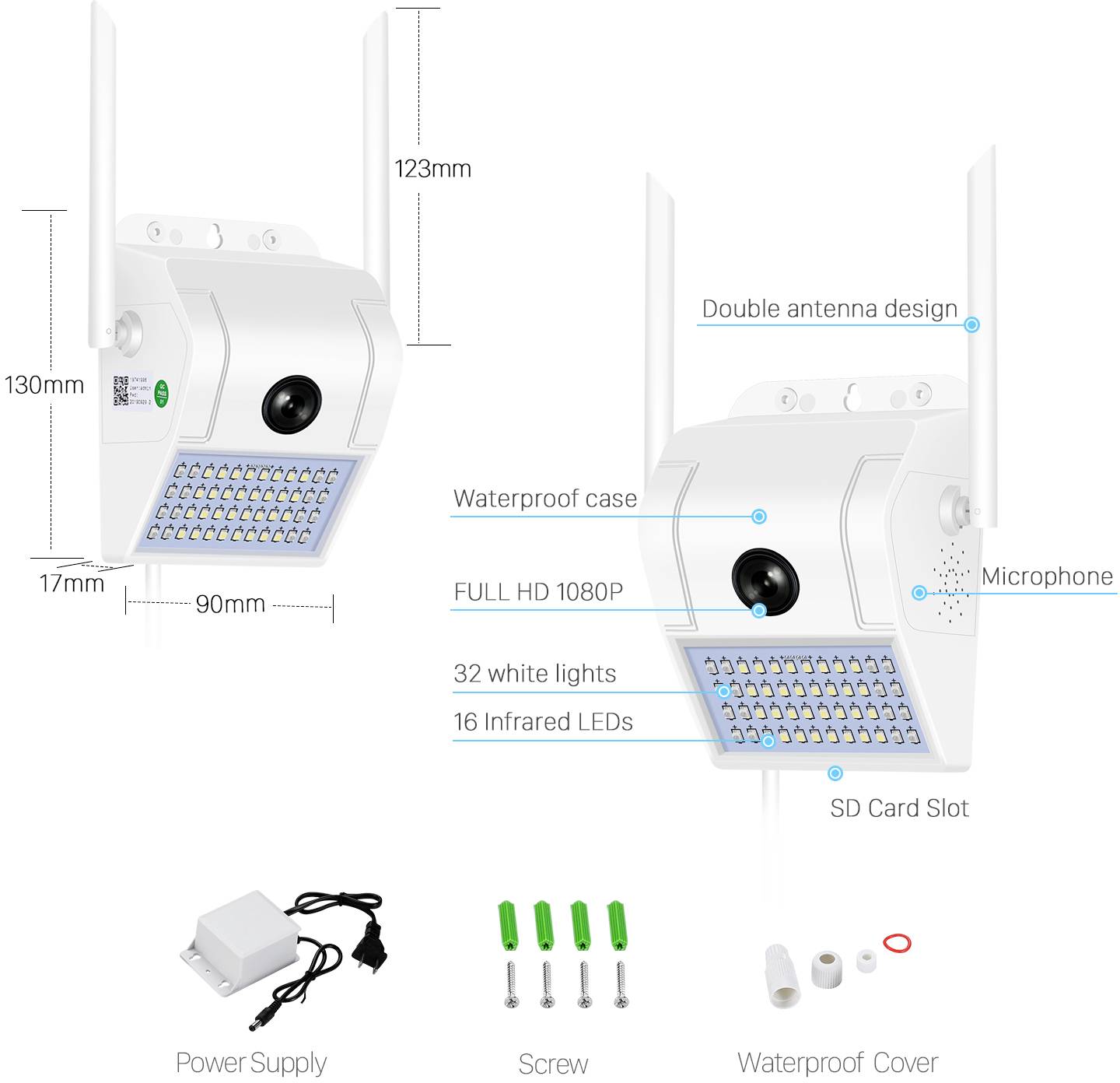 B & S Technology CC200BW Wi-Fi IP CCTV camera 1920 x 1080 p-5