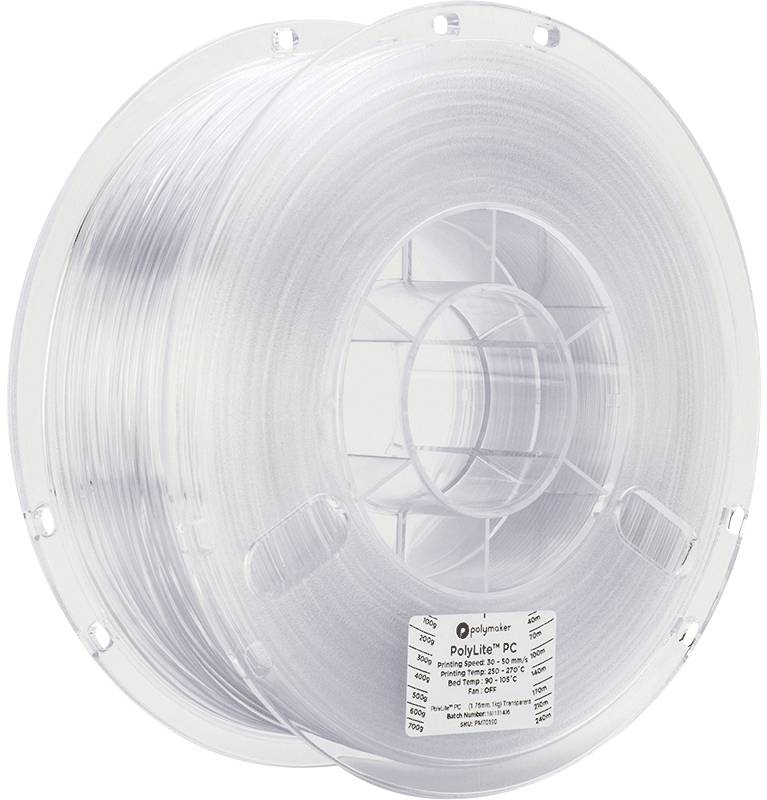 Polymaker 70191 PolyLite PC Filament PC 2.85 mm 1000 g Transparent 1 pc(s)-0
