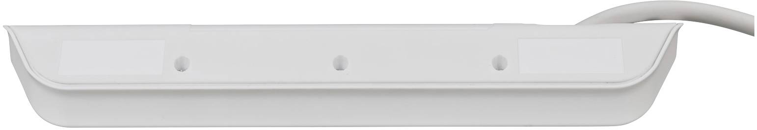 White, elongated extension socket with cable, three plug sockets visible.