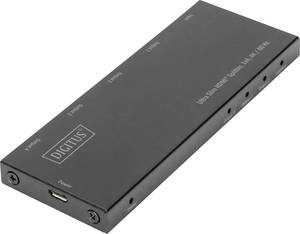 Digitus DS-45323 4 ports HDMI splitter LED display, Steel casing, Ultra HD compatibility 4096 x 2160 p Black