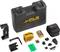 A PLS laser level set, complete with accessories including mounting brackets, charger, batteries, and transport case. Perfect for construction projects.