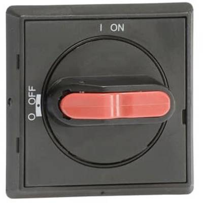 A square black switch shows two red lever positions: 'ON' at the top and 'OFF' to the left.