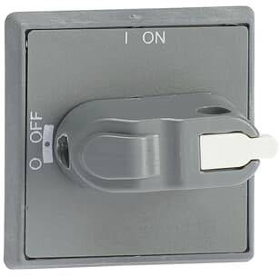 A square grey rocker switch points upwards to 'ON' and downwards to 'OFF'.