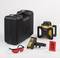 Portable laser level with accessories: Laser, receiver, safety glasses and transport case. Ideal for precise construction work.