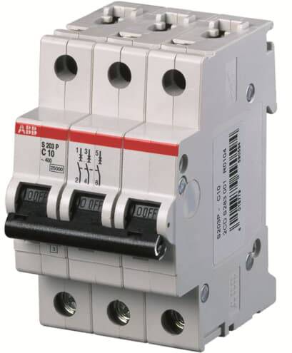 ABB 2CDS283001R0337 S203P-K4 Circuit breaker 3-pin-0