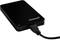 External hard drive in black with USB cable connected, brand name 'Intenso' visible.