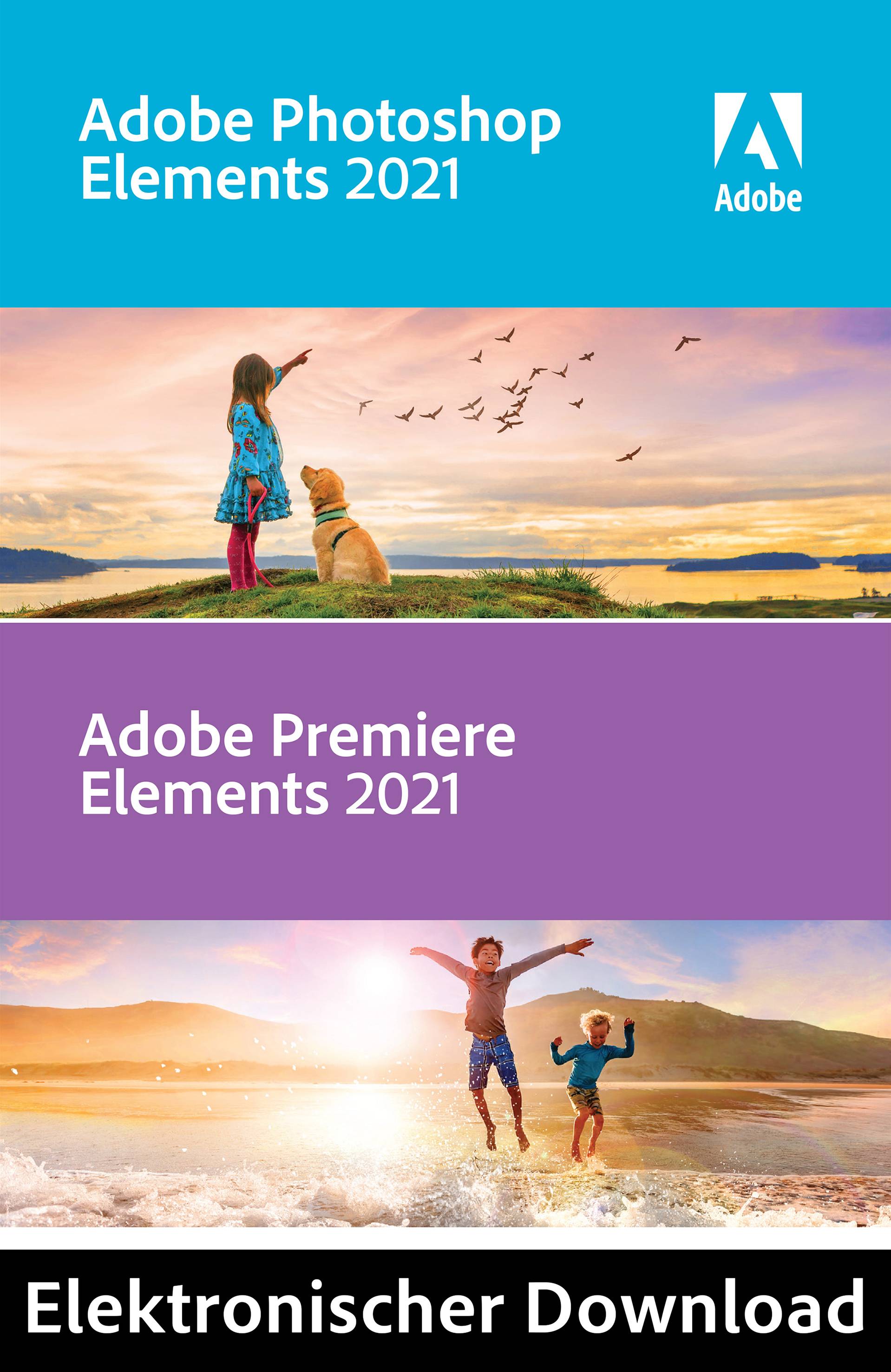 Adobe Photoshop & Premiere Elements 2021 1-year, 1 licence Windows, Mac OS Illustrator