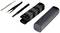 A set of surgical instruments, including tweezers, scalpel, probe and a magnetically sealable container.