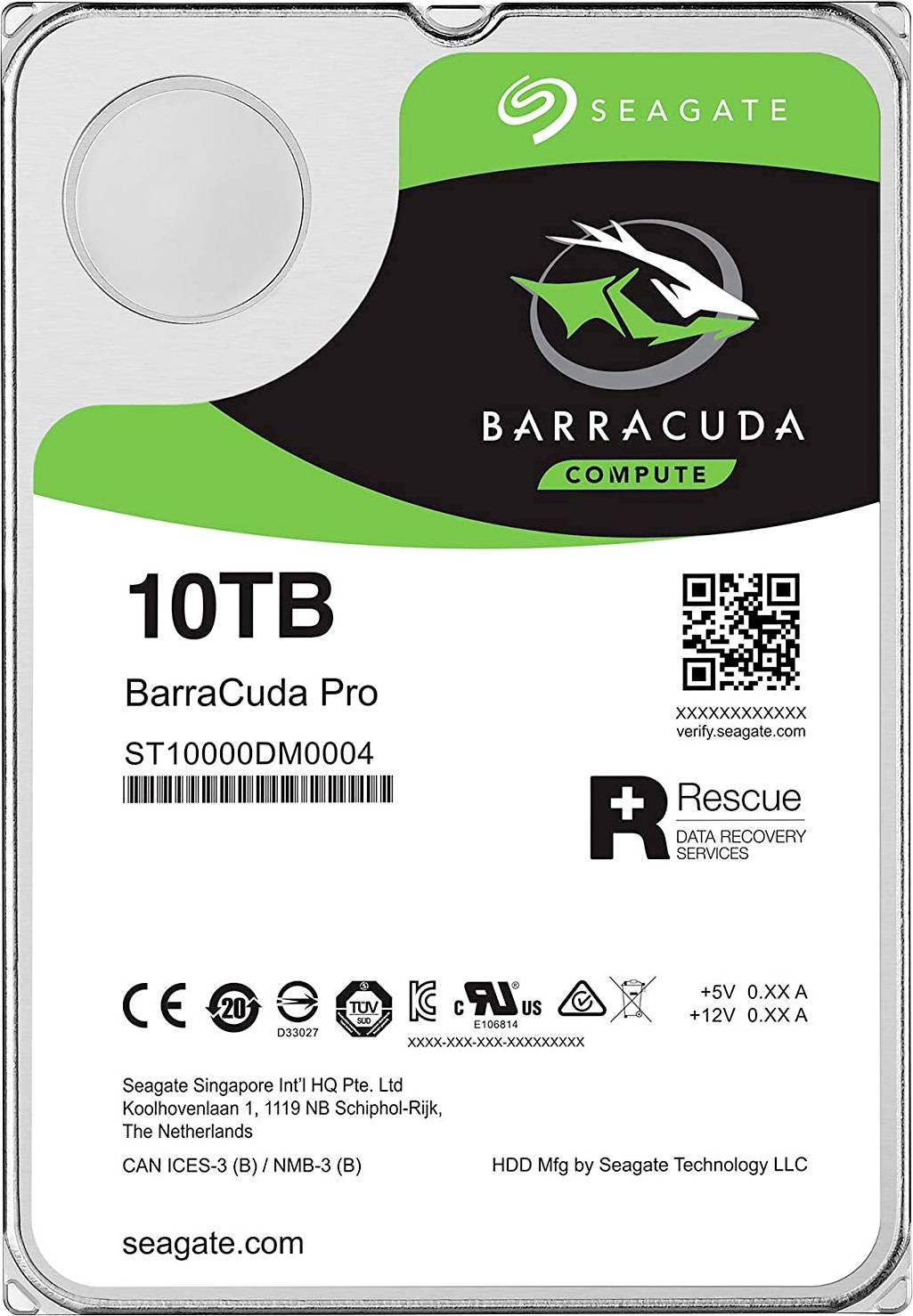 Seagate BarraCuda® Pro 10 TB 3.5 (8.9 cm) internal HDD SATA III ST10000DM0004 Bulk