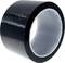 A black sticky tape, rolled up, with a glossy surface. It is suitable for repairs or sealing.