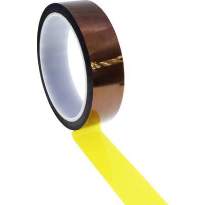 Quadrios ESD tape 1 pc(s) Brown, Yellow (L x W) 33 m x 10 mm   