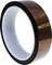 A brown, translucent adhesive tape on a roll, suitable for heat-resistant applications such as insulation or repairs.