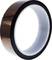 A roll of brown insulating tape with a glossy surface and black border.