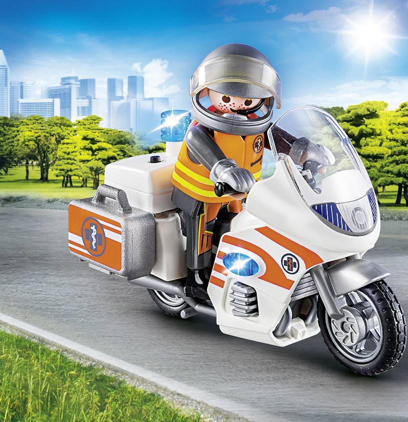 Playmobil® City Life Emergency medical motorcycle with flashing light 70051-2