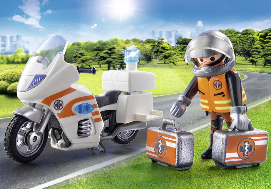 Playmobil® City Life Emergency medical motorcycle with flashing light 70051-3