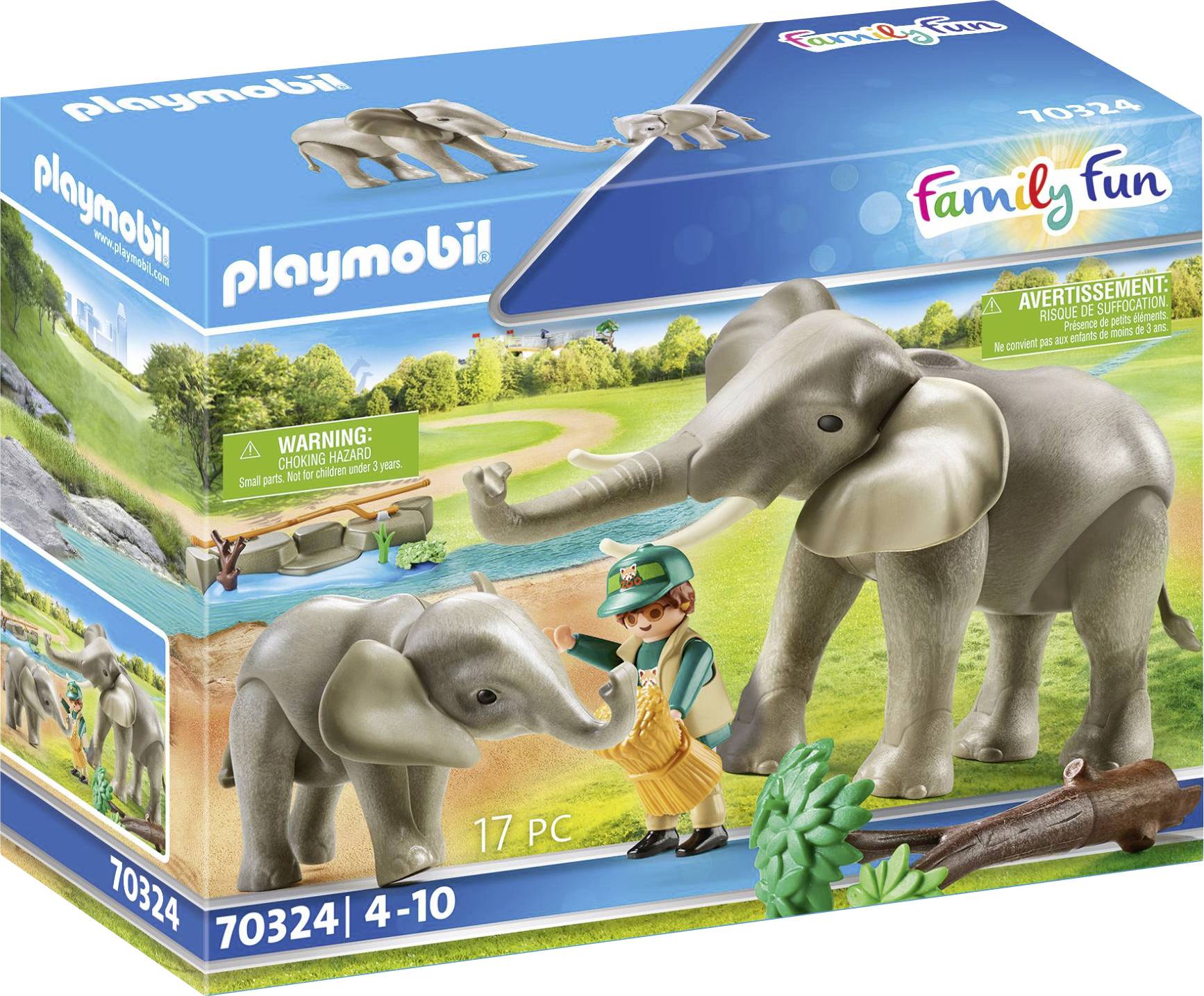 Playmobil® Family Fun Elephants in the open-air enclosure 70324-0