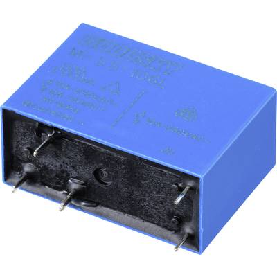 Blue electronic relay block with the inscription 'GOODSKY M1 SS-10DL', black connectors and technical specifications.