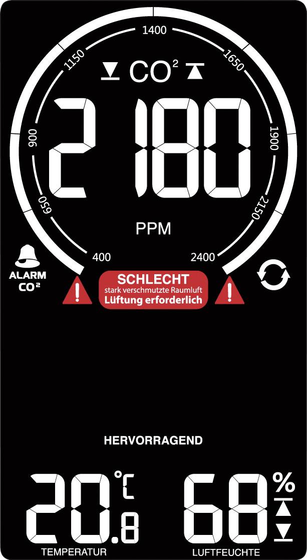 Techno Line WL1030 CO2 Meter-2