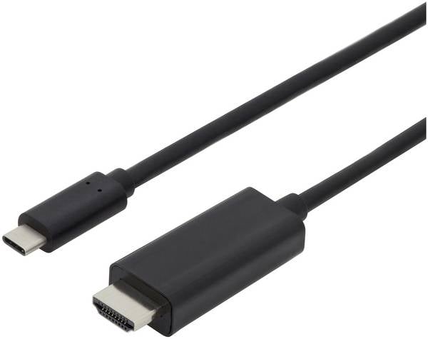 Digitus USB-C® / HDMI Adapter cable USB-C® plug, HDMI-A plug 5.00 m Black AK-300330-050-S Shielded, double shielding USB-C® screen cable