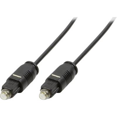 Two black optical audio cables with Toslink connectors.