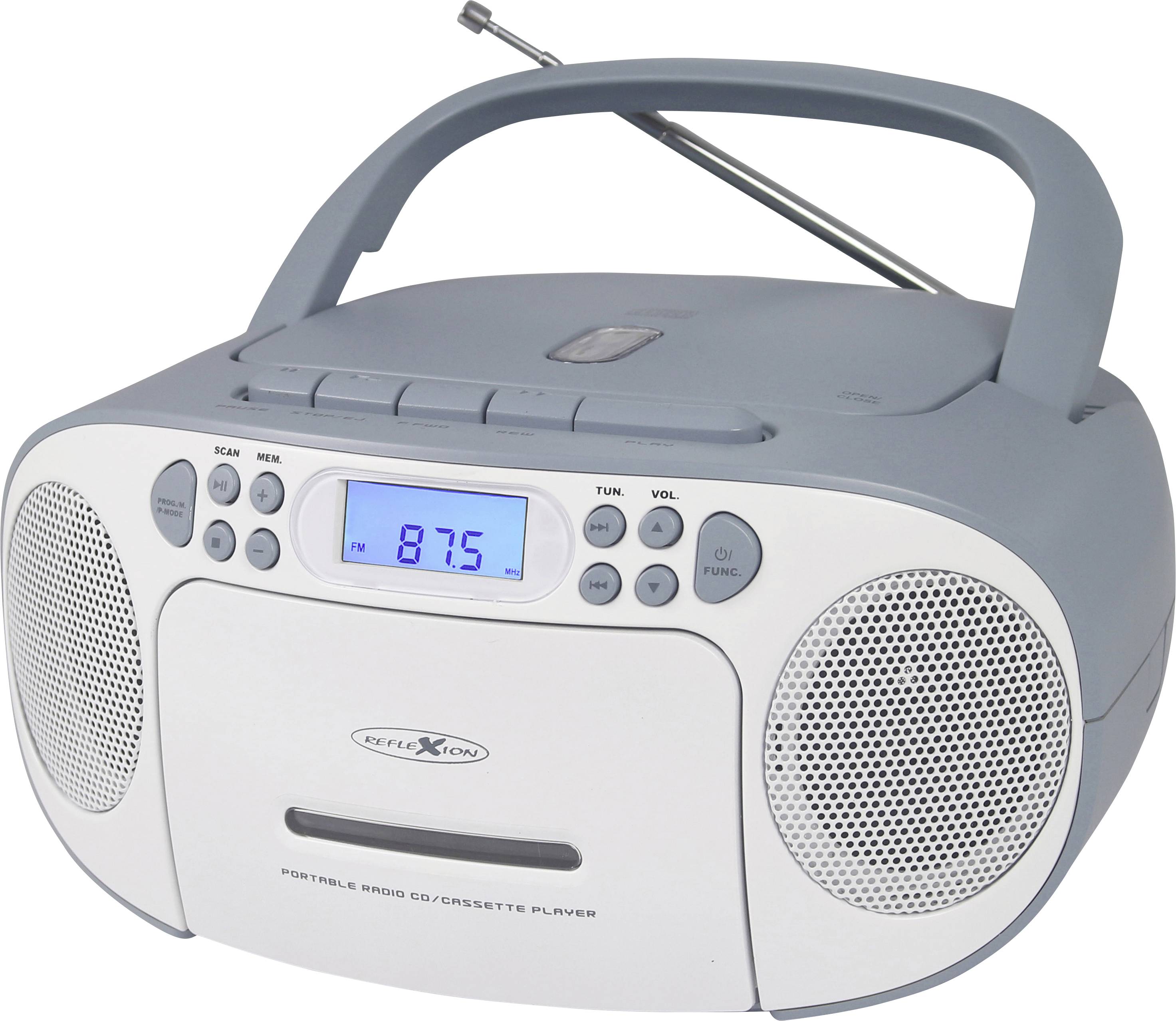 Reflexion RCR2260BL Radio CD player FM AUX, CD, Tape Blue-white