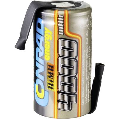 Conrad energy Scale model single-cell battery NiMH Sub-C 1.2 V 4000 mAh with solder lugs-0