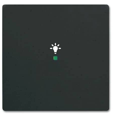 Busch-Jaeger 1x Cover Light symbol toggle free@home Black, Jet black (RAL 9005) 2CKA006220A0499 1 pc(s)
