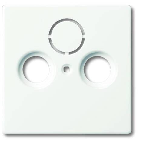 Socket cover with two main openings and a smaller central opening, designed for multi-purpose use.
