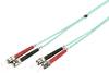 Digitus DK-2511-10/3 Fibreglass FO Cable 10.00 m Blue [1x ST plug - 1x ST plug] 50/125 µ Multimode OM3
