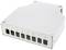 Metal enclosure with eight numbered RJ45 ports, suitable for network cable management or patch panel integration.