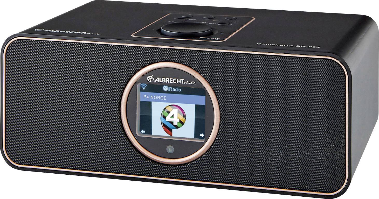 Albrecht DR 884 Internet desk radio Internet, DAB+, DAB, FM DAB+, FM Incl. remote control Black