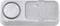 White, rectangular doorbell button with water droplets, round bell symbol on the left, transparent cover on the right.