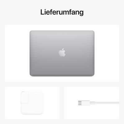 Apple 33.8 cm (13.3 inch) WQXGA+ Apple M1 8-Core CPU 8 GB RAM 256 GB SSD Apple M1 7-Core GPU Space Grey MGN63D/A-4