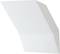 A white, modern-shaped wall shelf with an angled design. Suitable for minimalist interiors.
